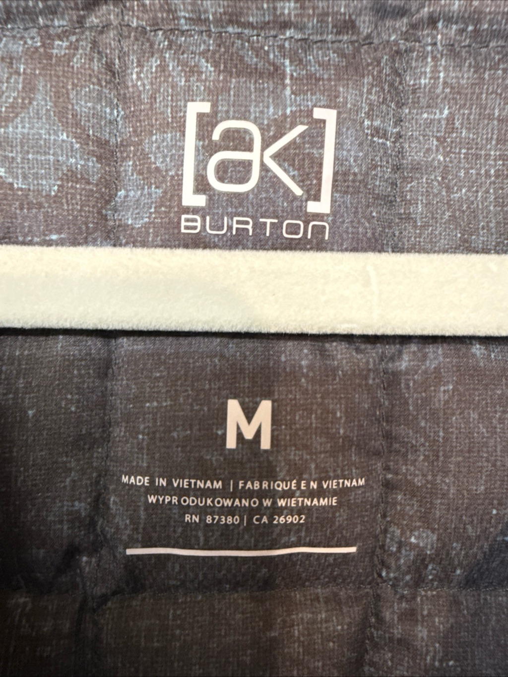 Burton Ak Baker Lite Down Jacket Women Sz M Blue Gray Puffer Packable Quilted — image 7 of 8